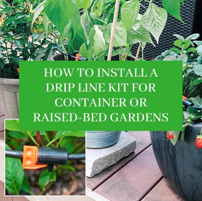 How To Install A Drip Line Kit For Container Or Raised-Bed Gardens